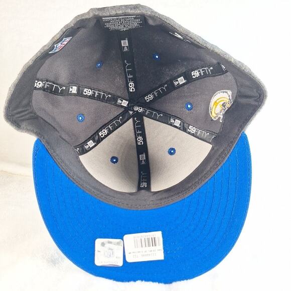 New Era Los Angeles Rams 1937 On Field Sideline 59FIFTY Fitted Hat Sz 7 1/2 - Picture 7 of 8